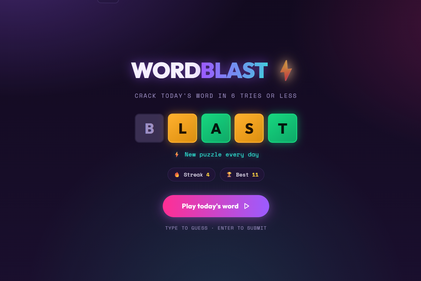 Word Guessing Game